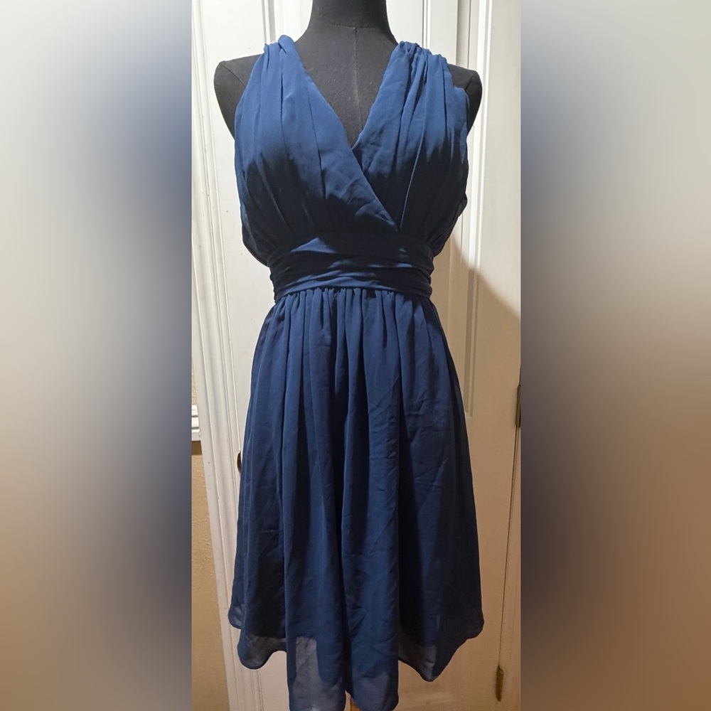 Modcloth Strapless Navy Dress